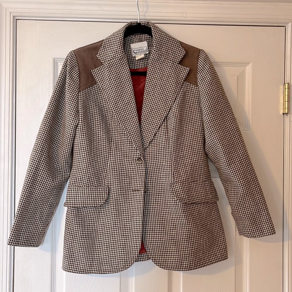 Vintage, houndstooth blazer